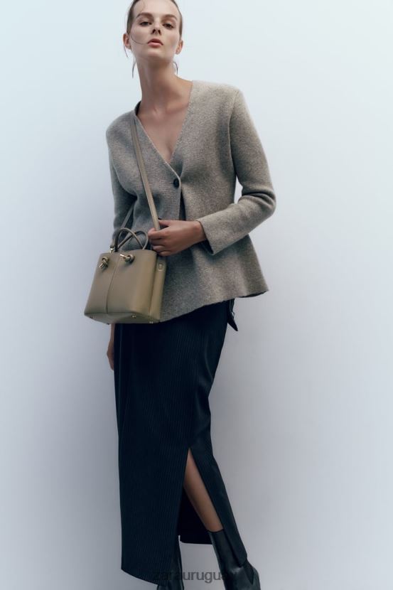 Zara mini bolso urbano mujer H6RHL2742 gris accesorios