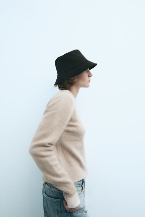 Zara sombrero de pescador repelente al agua mujer H6RHL2763 negro accesorios