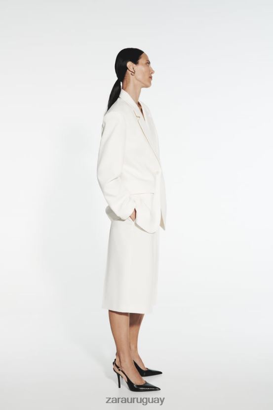 Zara bermudas plisadas mujer H6RHL2535 ostra blanca ropa