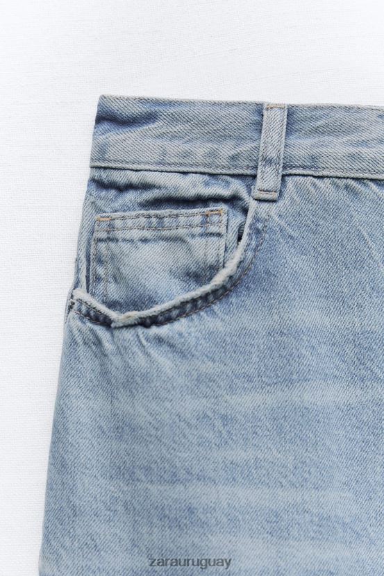Zara falda larga de mezclilla trf mujer H6RHL2676 azul ropa