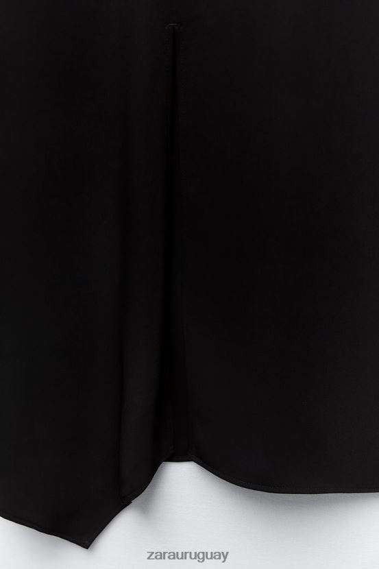 Zara falda midi asimétrica mujer H6RHL2664 negro ropa