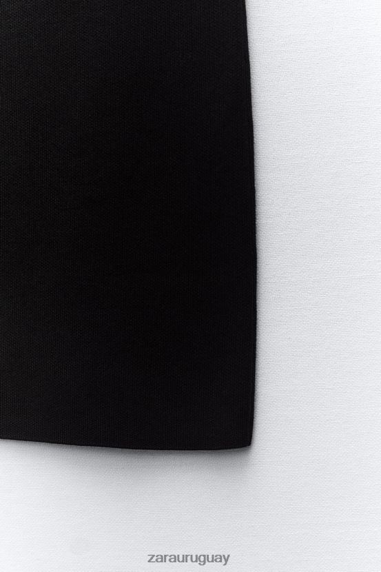 Zara falda midi de punto mujer H6RHL2644 negro ropa