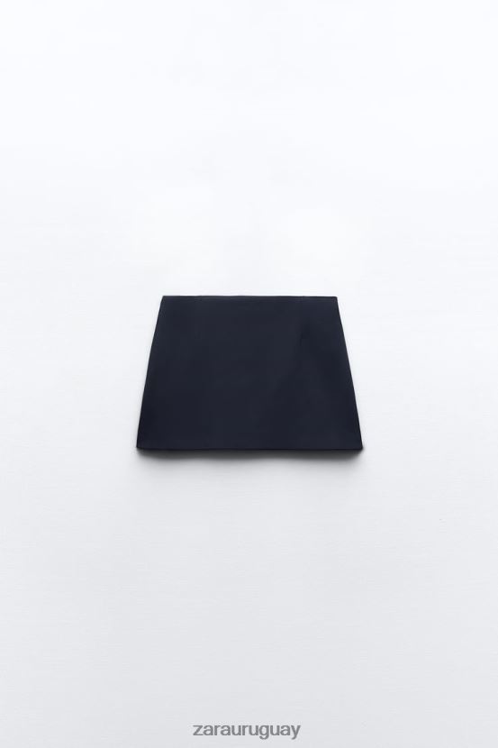 Zara falda pantalón asimétrica mujer H6RHL2528 azul petróleo ropa