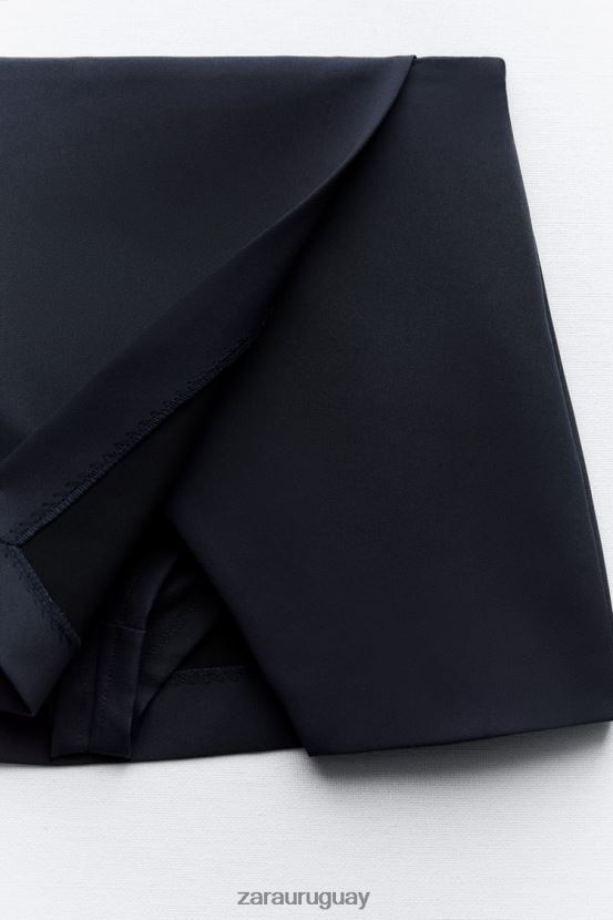 Zara falda pantalón asimétrica mujer H6RHL2528 azul petróleo ropa