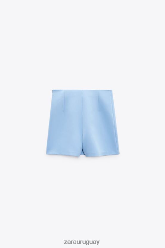 Zara falda pantalón con aberturas mujer H6RHL2536 azul claro ropa