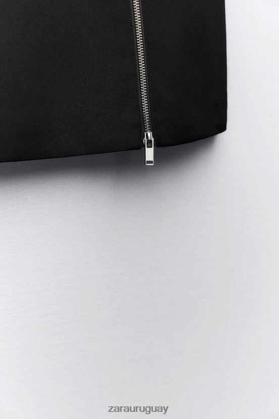 Zara falda pantalón con cremallera mujer H6RHL2550 negro ropa