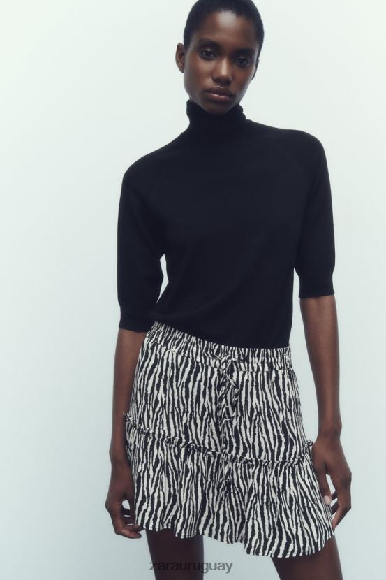 Zara falda pantalón estampada mujer H6RHL2605 cebra ropa