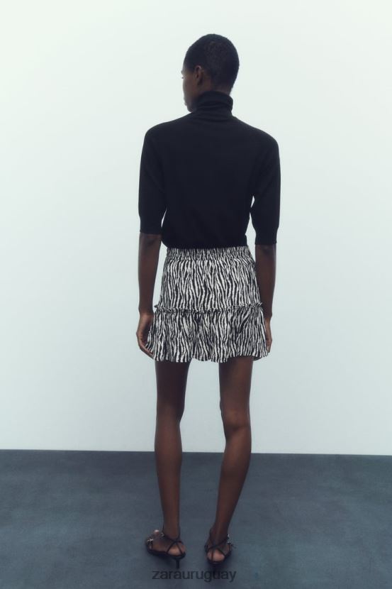 Zara falda pantalón estampada mujer H6RHL2605 cebra ropa