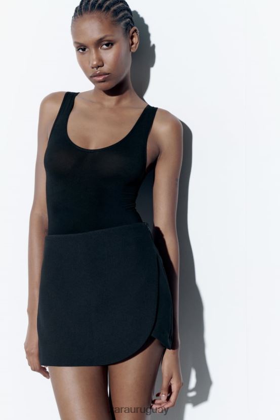 Zara falda pantalón mujer H6RHL2544 negro ropa