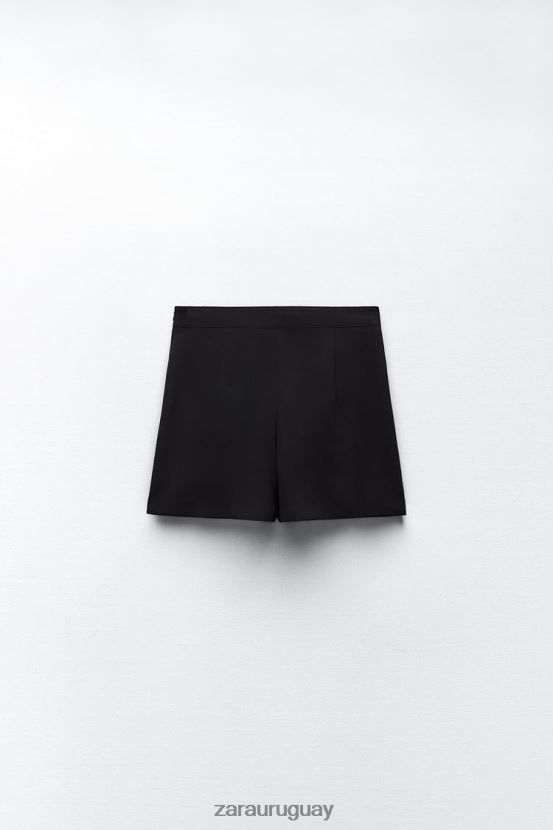 Zara falda pantalón plisada mujer H6RHL2539 negro ropa