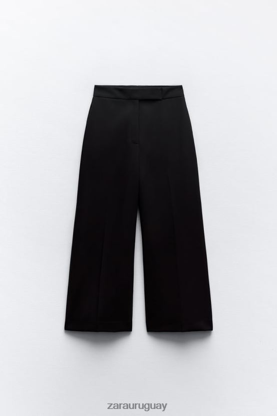 Zara culottes de cintura alta mujer H6RHL2870 negro ropa