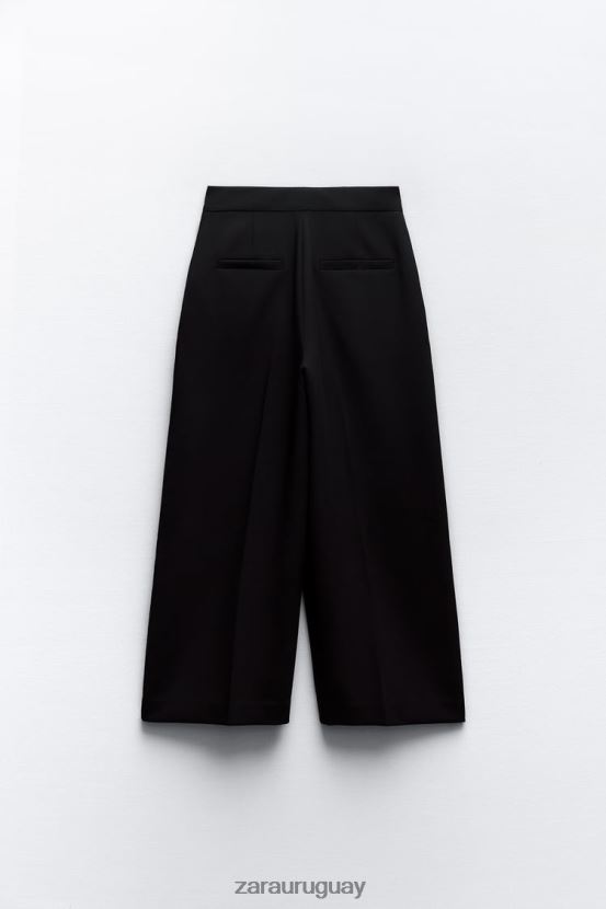Zara culottes de cintura alta mujer H6RHL2870 negro ropa