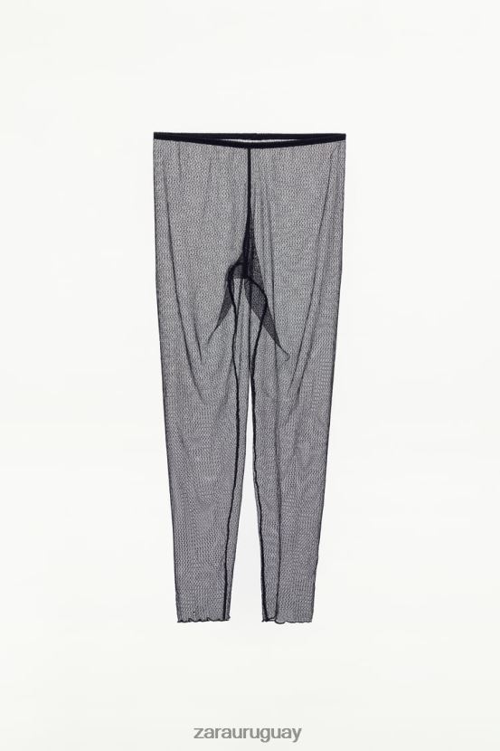 Zara leggings de encaje mujer H6RHL2497 negro ropa