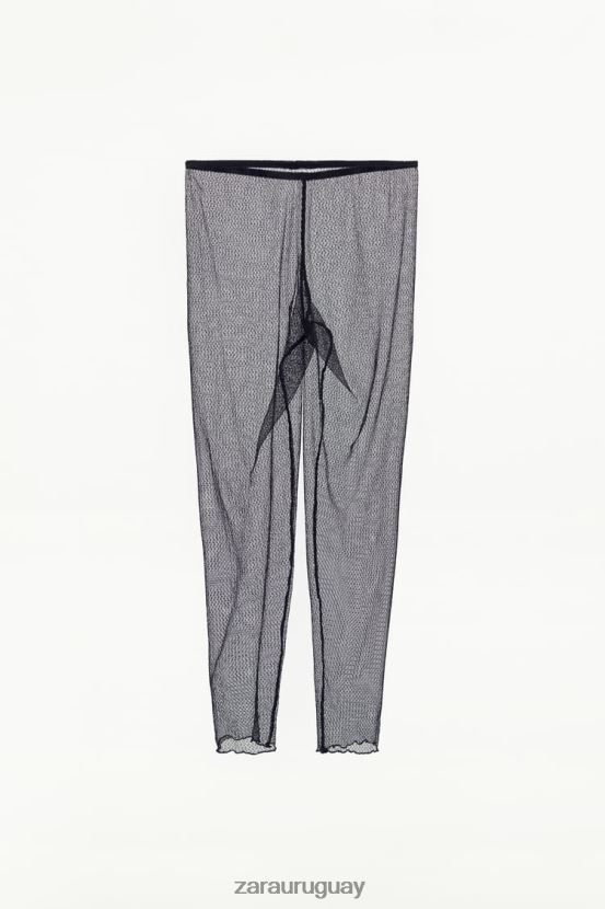 Zara leggings de encaje mujer H6RHL2497 negro ropa