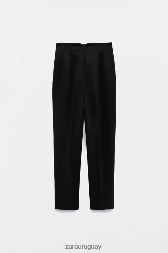 Zara pantalones de cintura alta mujer H6RHL2500 negro ropa