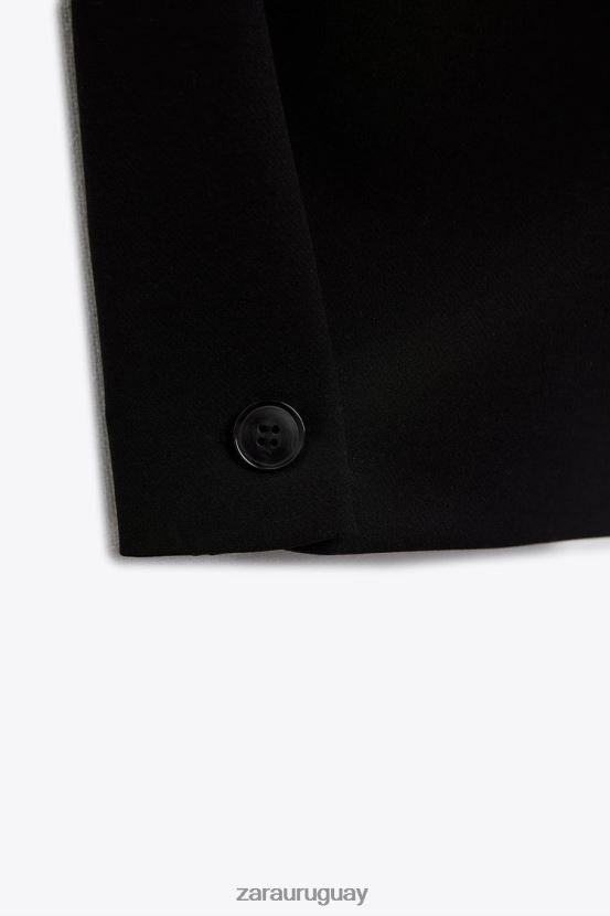 Zara pantalones tapered con pliegues mujer H6RHL2874 negro ropa