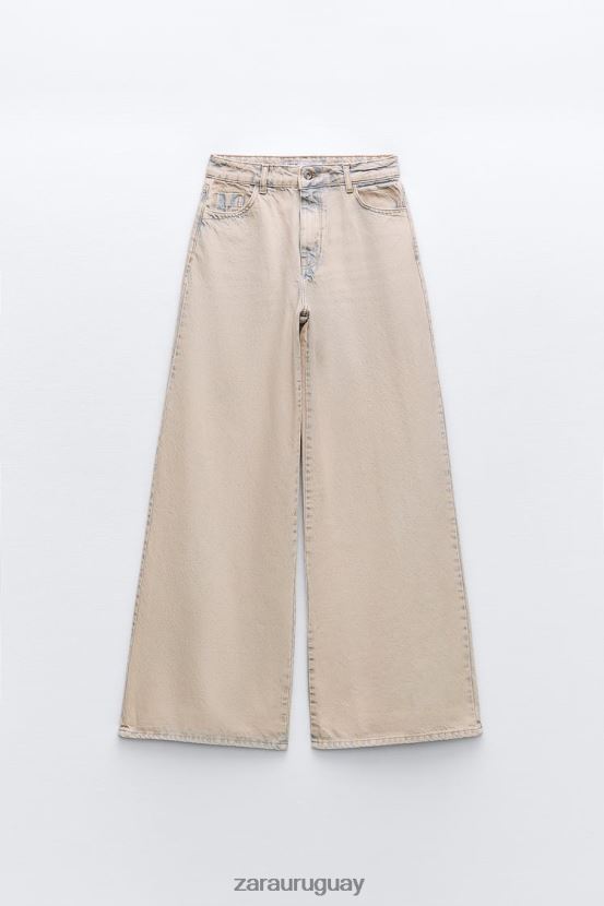 Zara jeans palazzo sobreteñidos z1975 mujer H6RHL2508 rosa ropa