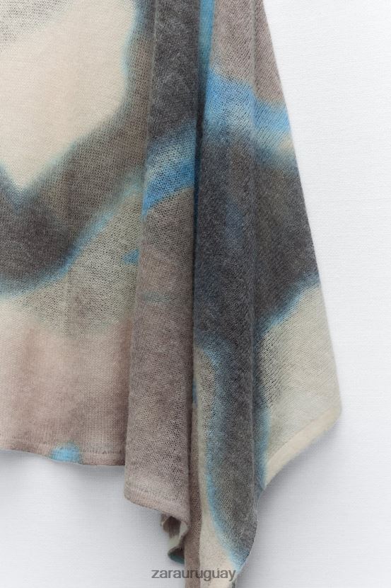 Zara vestido de punto teñido anudado mujer H6RHL2477 multicolor ropa