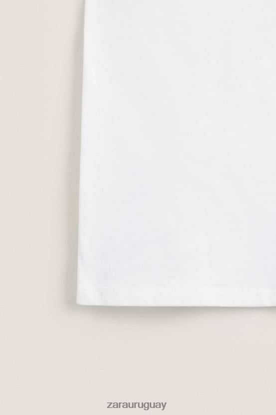 Zara Camiseta sin mangas mujer H6RHL21813 blanco ropa