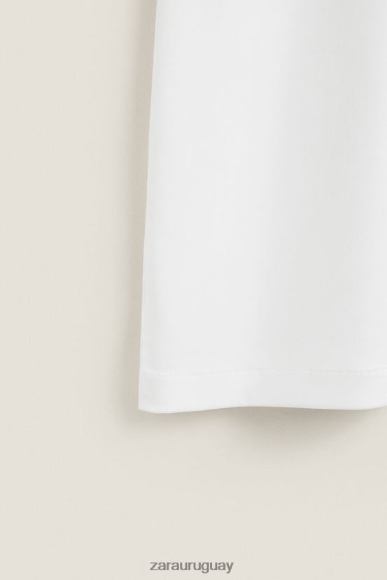 Zara camiseta suave al tacto mujer H6RHL21810 blanco ropa