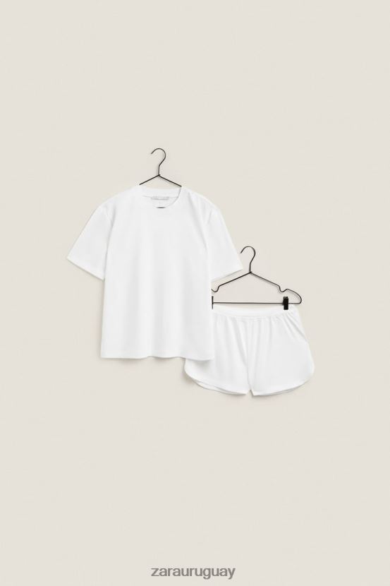 Zara camiseta suave al tacto mujer H6RHL21810 blanco ropa