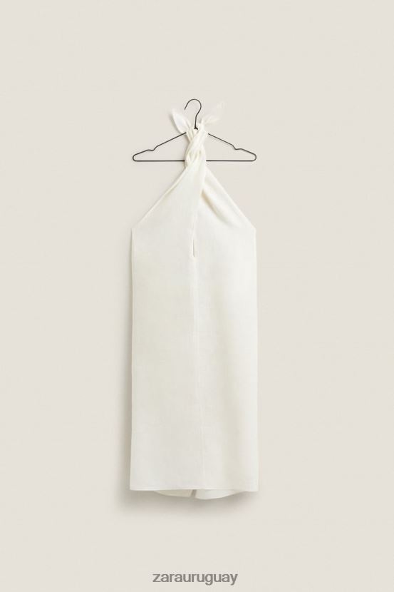 Zara pareo de lino multiposición mujer H6RHL21821 crudo ropa