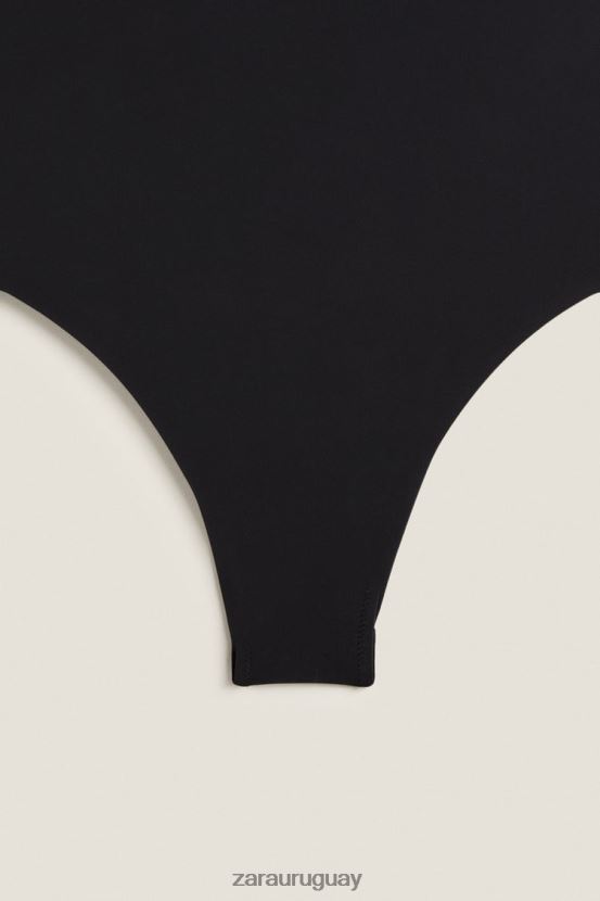 Zara traje de baño con espalda abierta mujer H6RHL21823 negro ropa