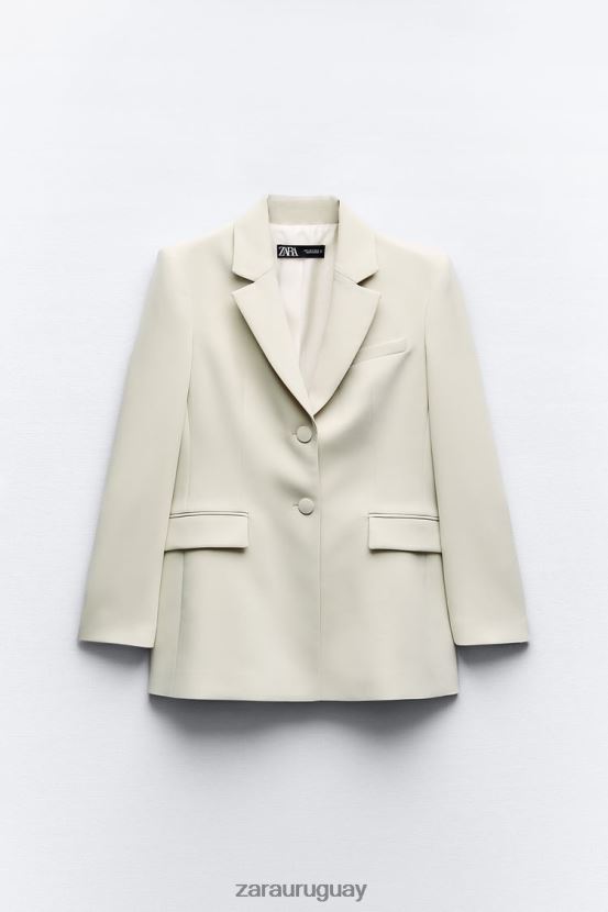 Zara blazer con doble botonadura mujer H6RHL2914 crudo ropa
