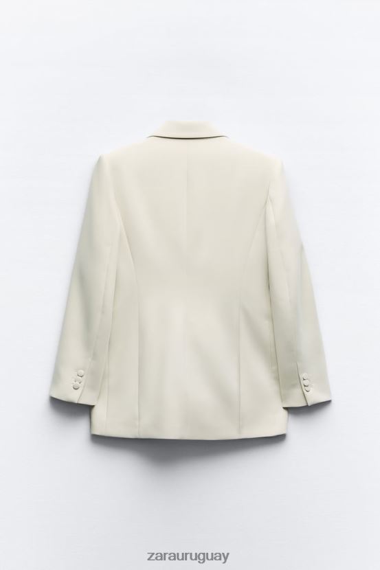 Zara blazer con doble botonadura mujer H6RHL2914 crudo ropa