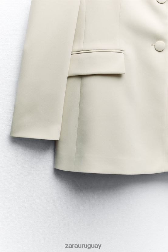 Zara blazer con doble botonadura mujer H6RHL2914 crudo ropa
