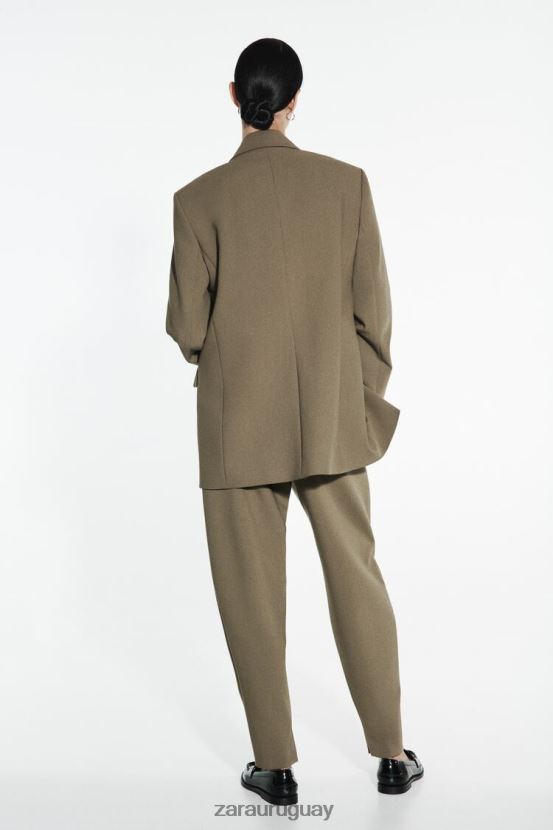 Zara pantalones martillo mujer H6RHL2905 caqui ropa