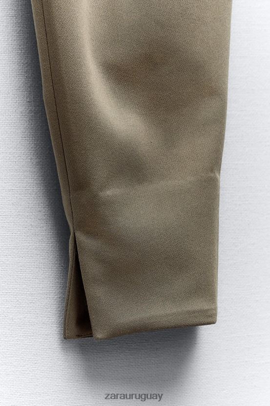 Zara pantalones martillo mujer H6RHL2905 caqui ropa