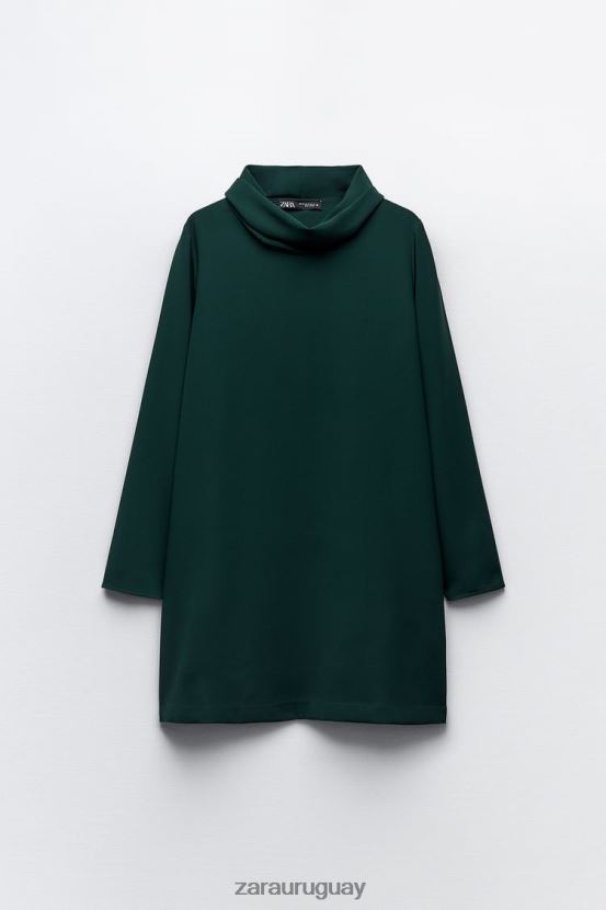 Zara mini vestido recto mujer H6RHL2233 verde azul ropa