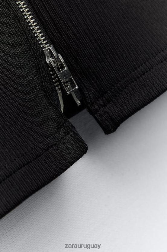 Zara vestido mini bomber mujer H6RHL2241 negro ropa