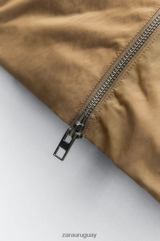 Zara vestido mini bomber mujer H6RHL2242 verde oliva ropa