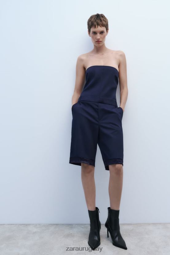 Zara botines con tacón y puntera en punta mujer H6RHL2732 negro calzado