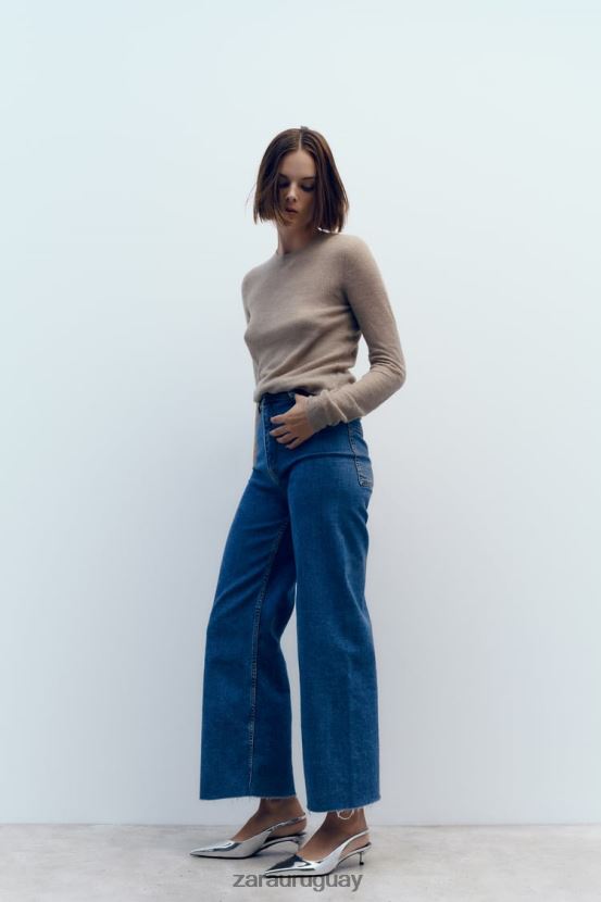 Zara tacones de gatito destalonados mujer H6RHL2738 plata calzado