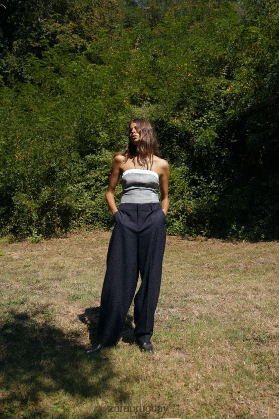 Zara boxer mixto mujer H6RHL2254 gris ropa