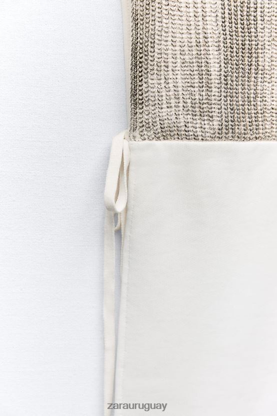 Zara chaleco metalizado en contraste mujer H6RHL2252 crudo ropa