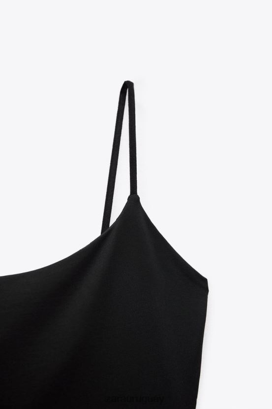 Zara mono de tiras mujer H6RHL2283 negro ropa