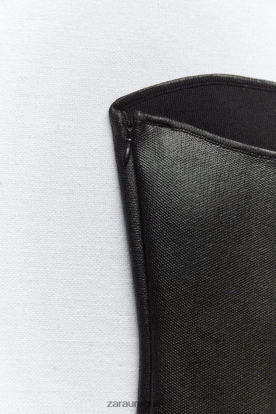 Zara top corpiño de punto mujer H6RHL2267 negro ropa