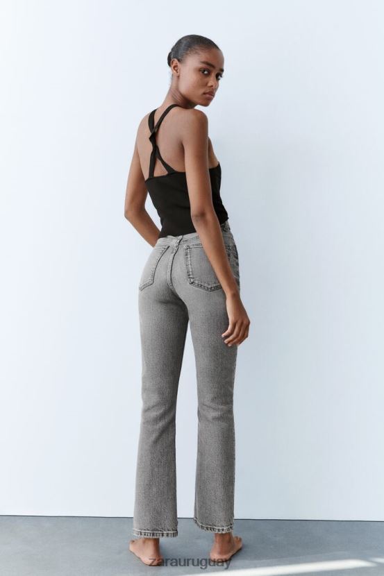 Zara top de punto cruzado mujer H6RHL2276 negro ropa