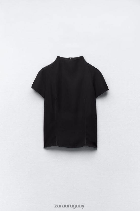 Zara top técnico mujer H6RHL2250 negro ropa