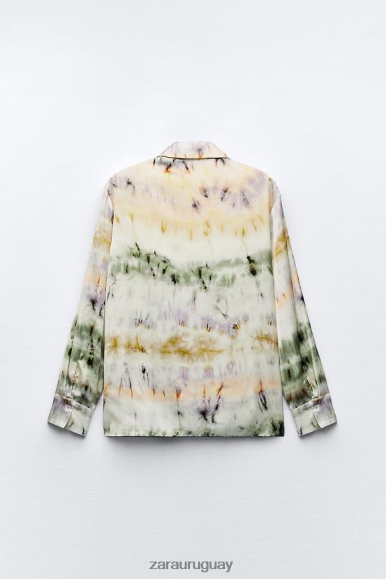 Zara camisa con estampado tie-dye mujer H6RHL2444 multicolor ropa