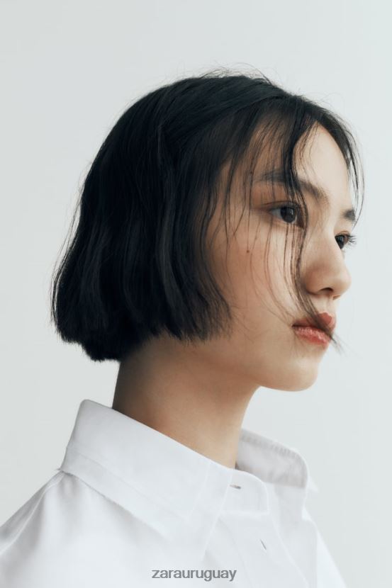 Zara camisa de popelina oversize mujer H6RHL2292 blanco ropa