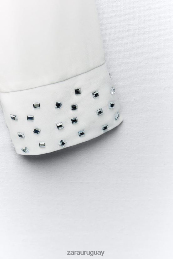 Zara camisa fluida espejada mujer H6RHL2425 ostra blanca ropa