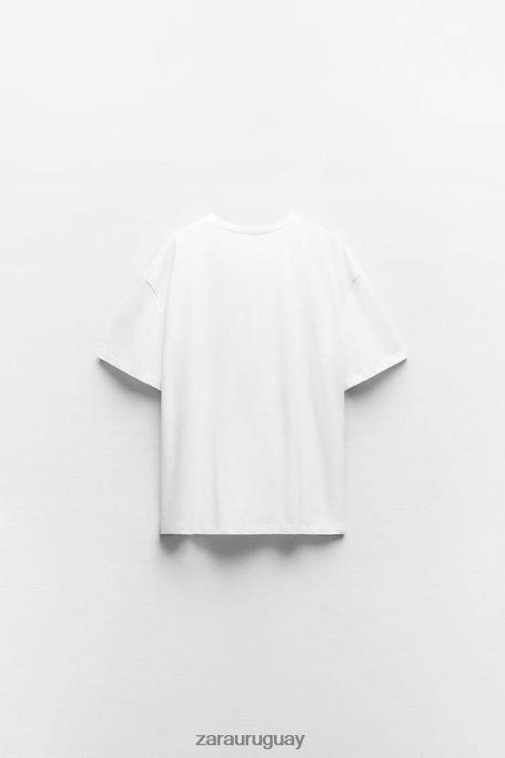 Zara camiseta joya mujer H6RHL2464 blanco ropa