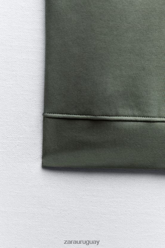 Zara chaleco de peluche mujer H6RHL2202 caqui ropa