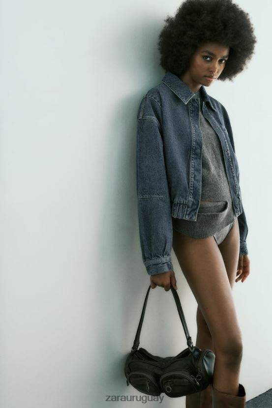 Zara bomber de mezclilla trf mujer H6RHL220 azul ropa