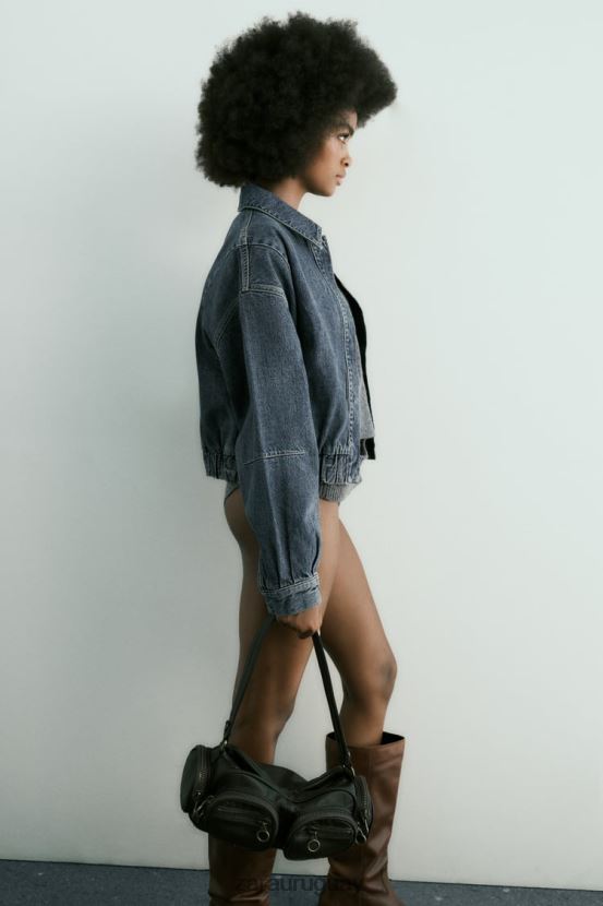 Zara bomber de mezclilla trf mujer H6RHL220 azul ropa